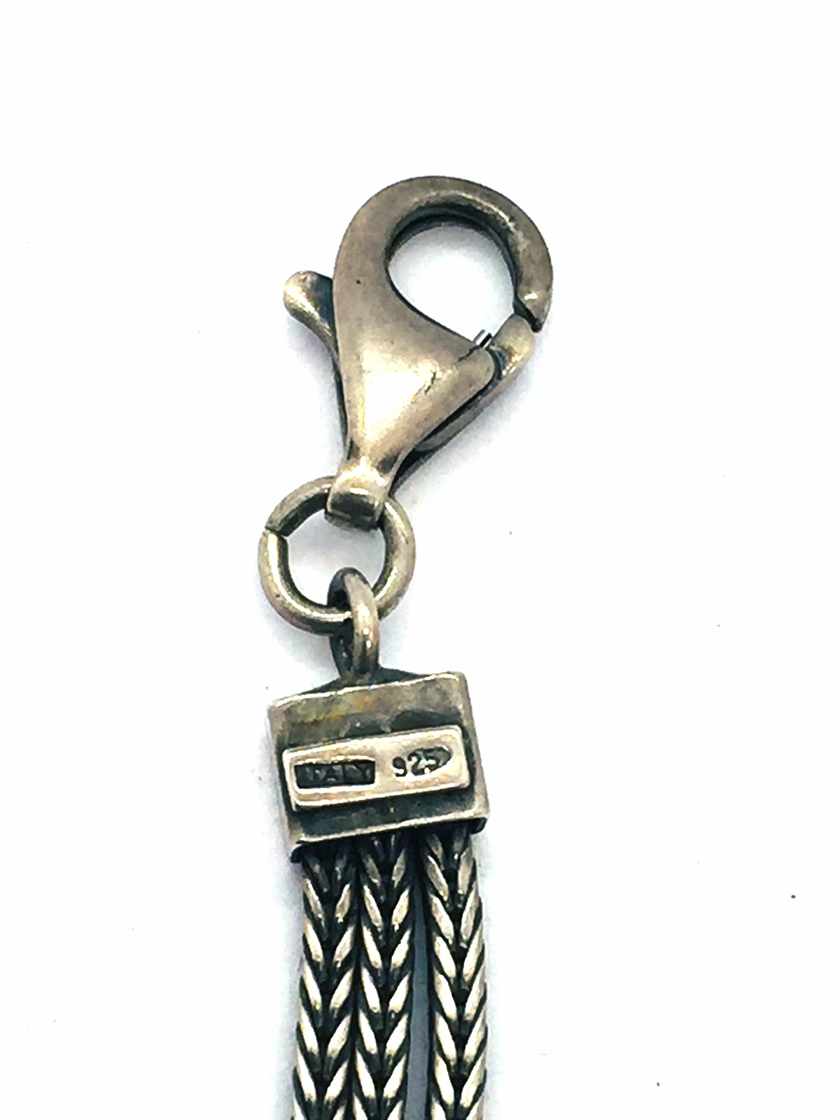 Sterling Silver Bali Style Link Three Strand Brac… - image 4