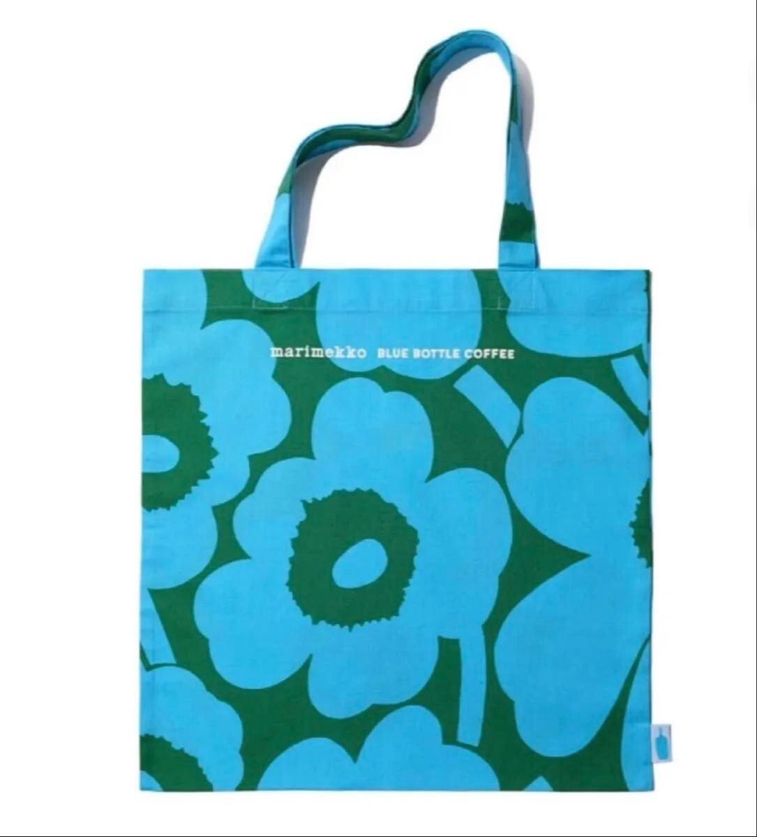 MARIMEKKO×BLUE BOTTLE COFFEE ウニッコトート Marimekko × Blue Bottle Coffee Unikko Tote Bag Cotton Blue