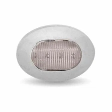 Mini Oval Button Clear Red LED - 3 Wire