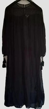 NA-KD Womens Black Lace Top Part Sheer Detail Maxi Beach Dress. Size S/M. NEW!