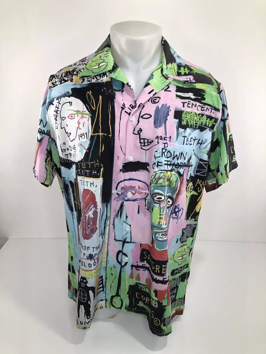 WACKO MARIA / THE GUILTY PARTIES / JEAN MICHEL BASQUIAT Graffiti Lg Shirt -  EXC.