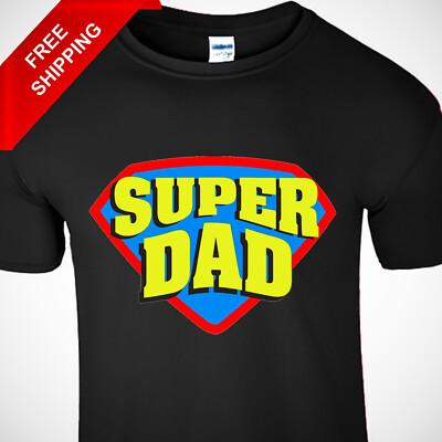 Super Dad Husband Super Hero Fathers Day Birthday Funny Mens T-Shirt New  Gift - Main Image