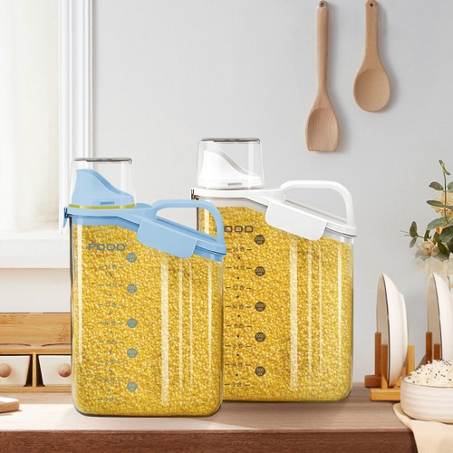 1/2PCS Airtight Storage Containers, 67oz/95oz Cereal Rice Holder, Food Dispenser - Picture 15 of 20