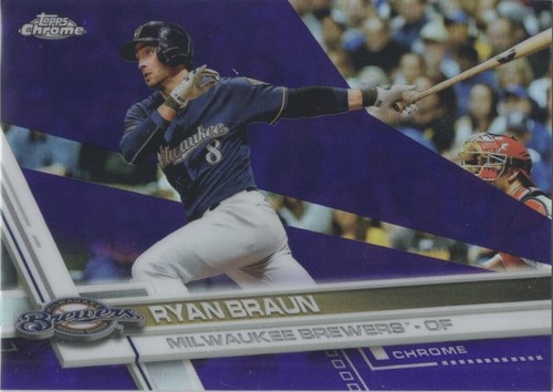 2017 Topps Chrome Ryan Braun Purple /299