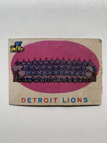 Detroit Lions [Checklist Back] #3 1959 Topps card
