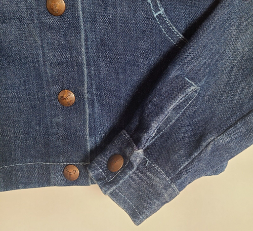 Vintage GWG Jean Jacket Girls Size 7 Blue Denim Snap Up 70s 80s Canada Fit 4-7 - Picture 9 of 16