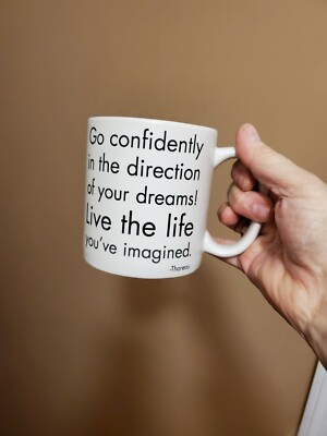 Quotable Mugs Black White Live The Life You Ve Imagined Coffee Mug G55 Ebay