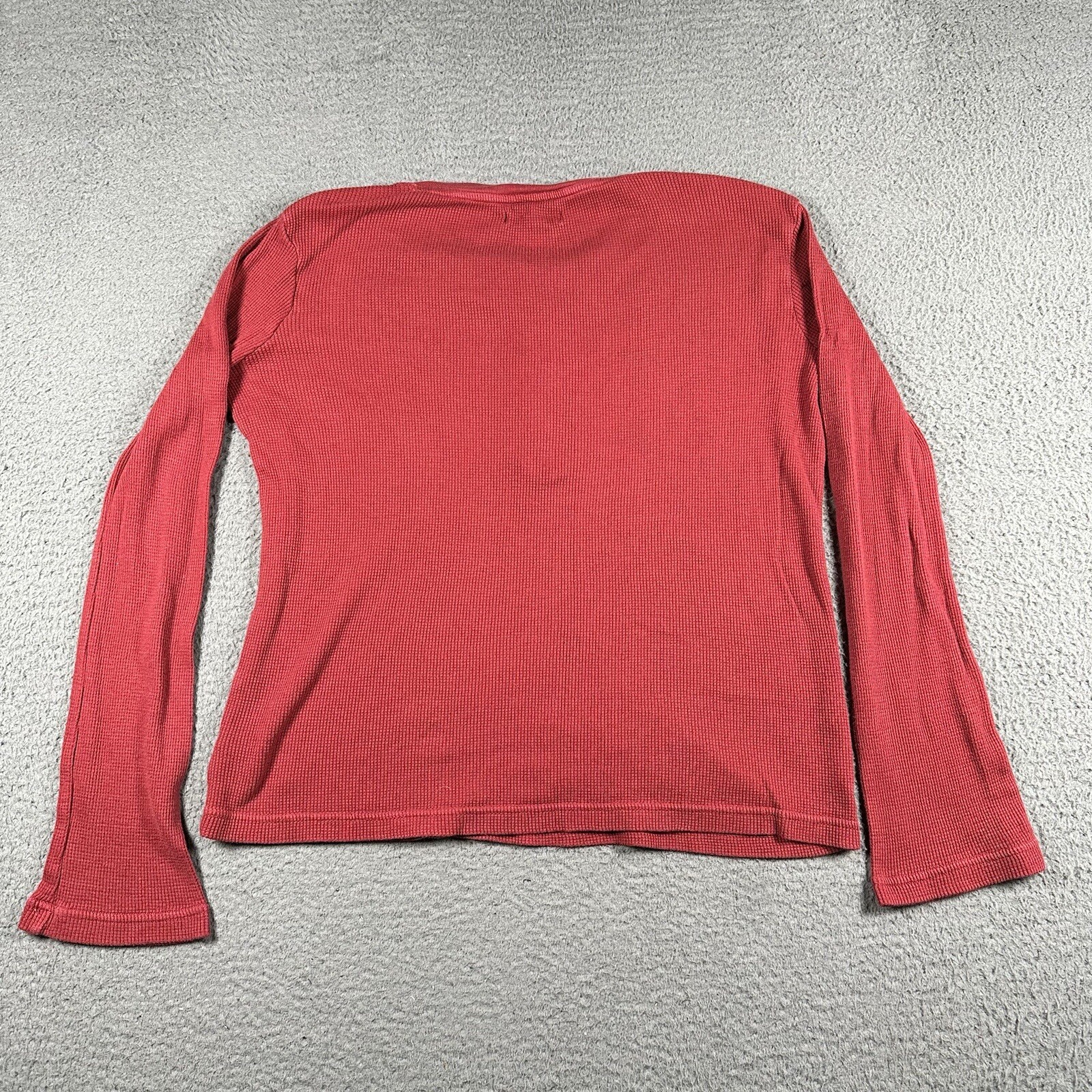 womens red henley shirt