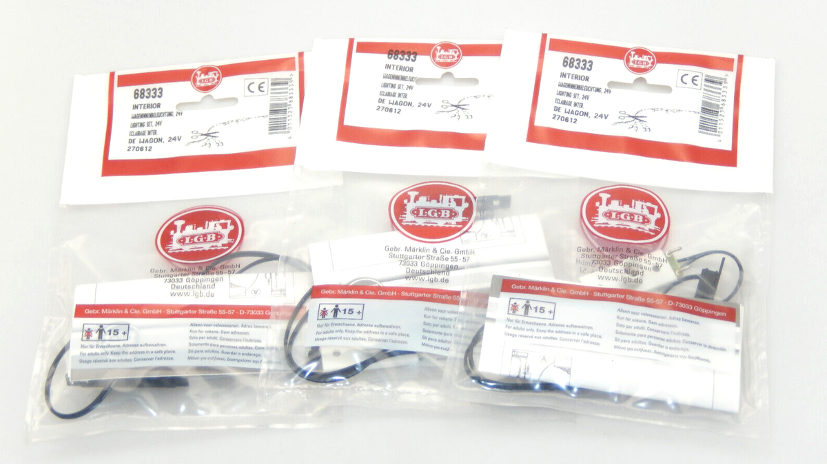 LGB 68333 Wageninnenbeleuchtung 24V - Beleuchtung Für Modelleisenbahn Personenwagen