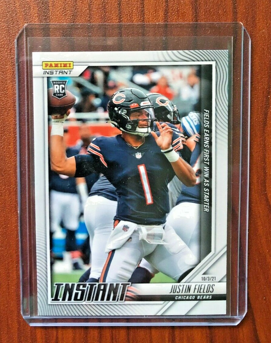 2021 Panini Instant JUSTIN FIELDS Rookie Card #44 First NFL WIN RC