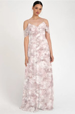 Jenny Yoo Mila print dress Sleeveless Watercolor Garden Lavender BHLDN $290