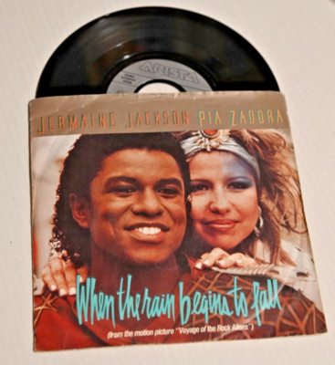 Jermaine Jackson Pia Zadora - When the rain begins to fall - Single 7''