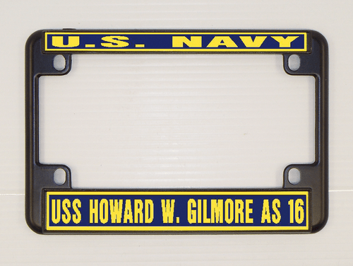 Telaio targa USS HOWARD W GILMORE AS 16 US Navy USN auto-camion-moto - Foto 11 di 11
