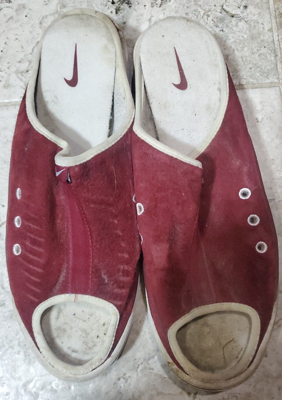 SAOLA RARE PANTOFOLE SLIDES DA DONNA VINTAGE 2000 NIKE PUNTA APERTA TAGLIA US11 SOLO MODELLO