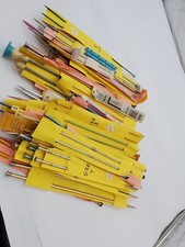 Huge Lot Vintage Knitting Needles Double Crochet Hooks Ruler Stencil Bamboo E