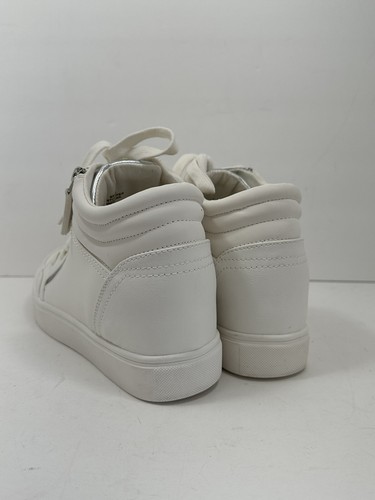 NINE WEST Tons 3 white The Tons High Top Hidden Wedge Sneakers size 8 - Picture 5 of 13
