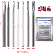 5-50* Dental Carbide Oral Surgical Round Burs FG2 4 8 Long Surgery Friction Grip