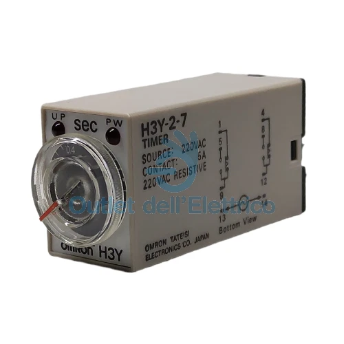 Omron H3YN27AC2201S Timer-Analmini, RITECCIT2 Cont Rit Dt 1SEC 220V AC