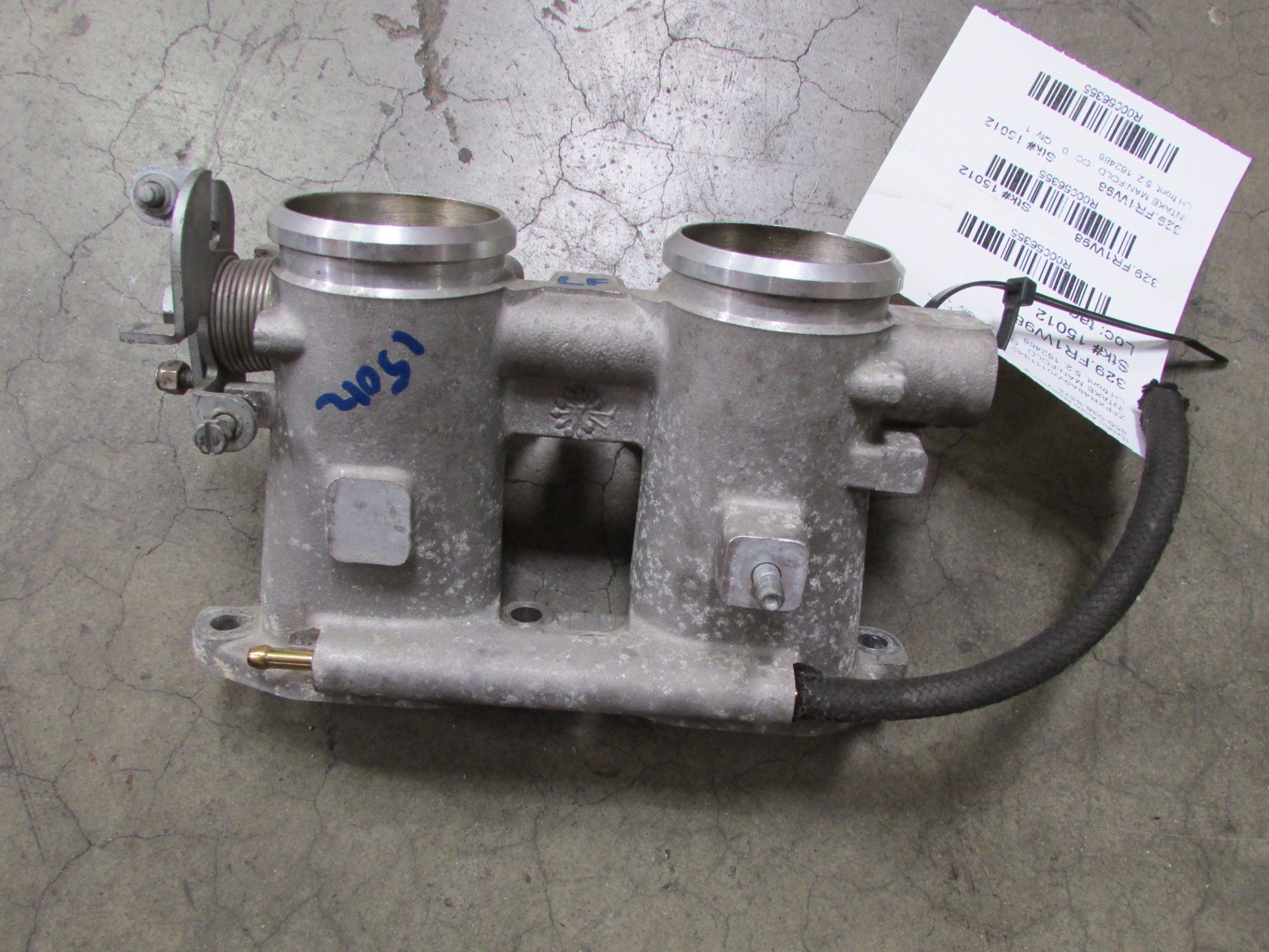 Ferrari F355, LH Left Front Intake Manifold, 5.2, Used, P/N 162486