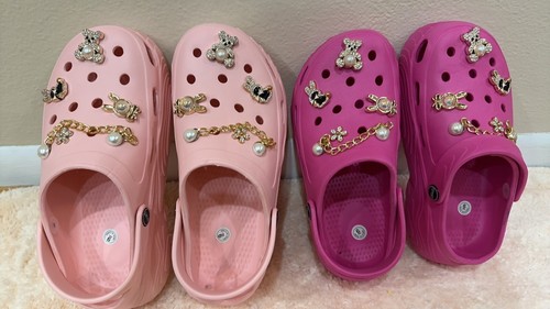 Women and Teen classic clogs shoes with charms, Unbranded - Picture 2 of 12