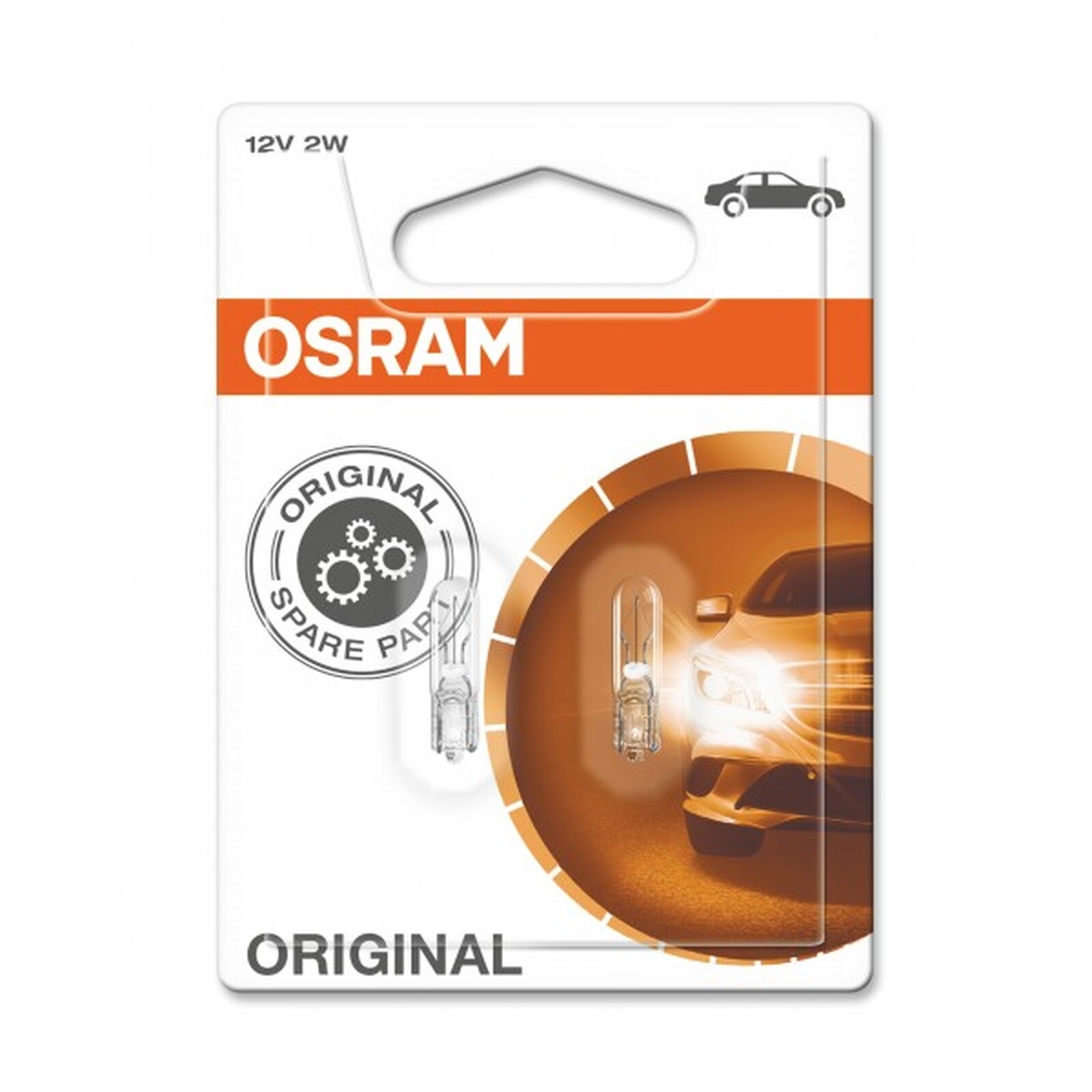 Standard Bulbs 12V 2W W2X4.6D - Twin Blister Pack - W5W - Osram 2722-02B