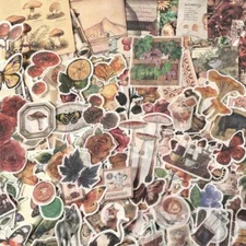 200Pcs Vintage Scrapbooking Paper Stickers Lot Mix Junk Journal Planner Supplies