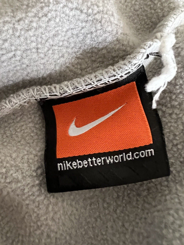 Nike Beanie Cap Orange Swoosh Gray One Size Fits All No Elastic - Picture 6 of 8