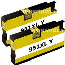  2 Compatible 951XL Yellow Ink Cartridge For OfficeJet 8620 8625 8630 w/Chip