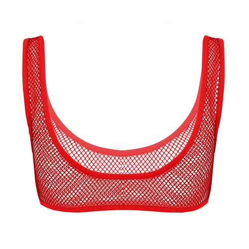 Canotta donna sexy maglia trasparente reggiseno cavo gabbia crop top bustier canotta cami - Foto 35 di 56