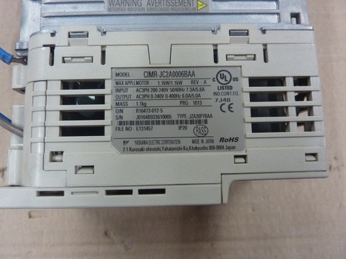 YASKAWA ELECTRIC CORPORATION - J1000 - CIMR-JC2A0006BAA - Foto 4 di 5