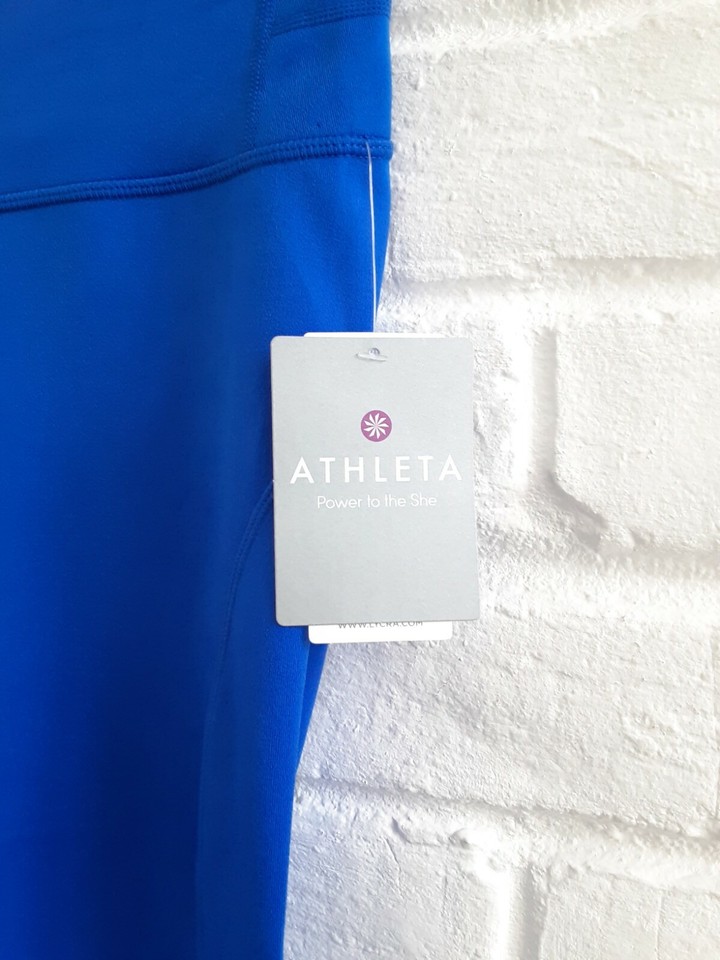 Athleta Leggings Womens XXS Royal Blue Capri Yoga Pants Work It Out UPF