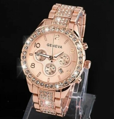 ファッションウォッチWholesale Geneva Super Large Stretch Watchクリア番号Easy Read S ゴールド 20108 : yunanwa 6 Pack Men\u0027s Leather Quartz Watch Geneva