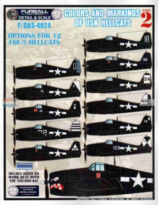 1/48 Furball Decals #4824 F6F-5 Hellcats Pt.2 From D&S C&M