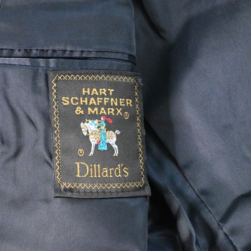 Vtg Hart Schaffner Marx 40R 34x32 Blue Glenn Check Wool USA Made Mens Suit - Picture 4 of 12