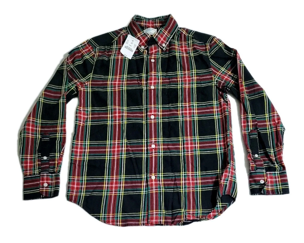 J.Crew Factory Crewcuts Boys Size 12 Tartan Button Down Shirt MSRP $49.50 New
