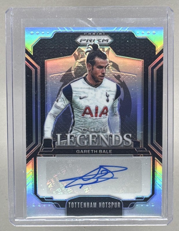 Gareth Bale 2024 Panini Prizm Premier League #CL-GB Silver Club Legends Auto /99