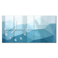 Wanduhr Glasuhr Glas-Wanduhr Abstraktion Hintergrund WeißE Zeiger 60X30 Cm