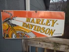 Vintage Large Harley Davidson Motorcycles Heavy Porcelain Metal Advertising Sign