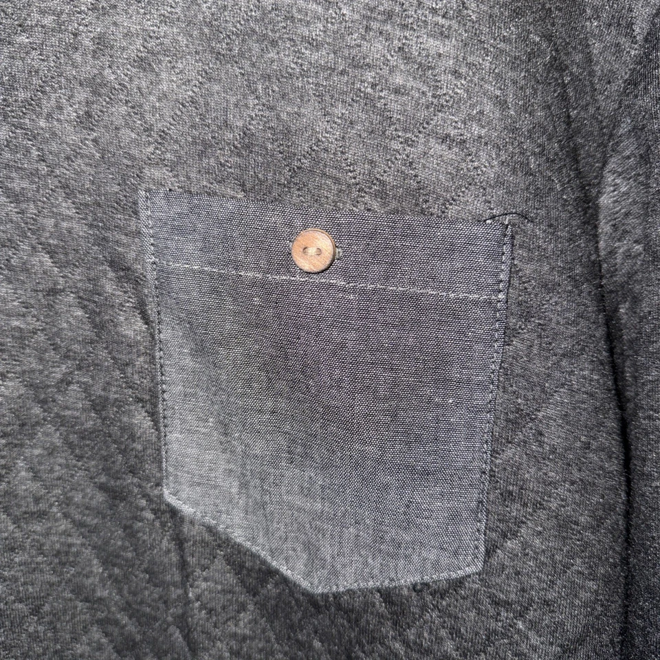 Sovereign Code Quilted Sweater Pullover Grey Button Pocket Men’s Small S - Image 3 of 4