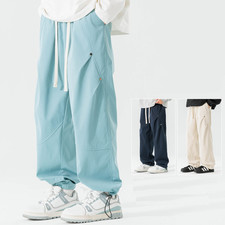 Men Summer Sweatpants Joggers Workout Pants Casual Drawstring Straight Trousers