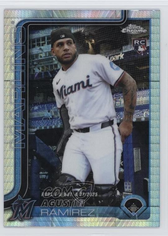 2025 Topps Chrome Update Rookie Debut Prism Refractor Agustin Ramirez 0s22
