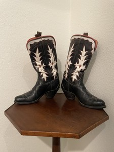 Early 1940s Western Cowboy Boots — Men’s 10 D Vintage Cloth Pull Boots 1940s Cowboy Boots | eBay main image 4