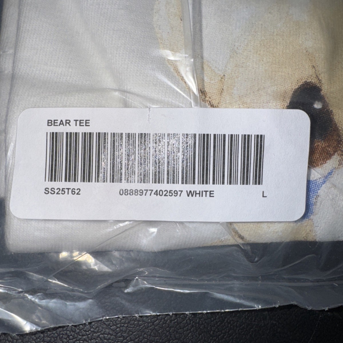 SUPREME BEAR TEE WHITE SS25 WEEK 18 (BRAND NEW) SIZE LARGE | eBay