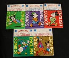 Mickey Mouse Donald Duck Vintage Japanese Comic Strip Books ENGLISH COMICS Japan