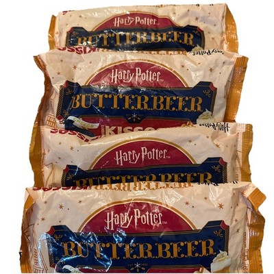 Hershey's Kisses Butterbeer Gold Crème Harry Potter Foils Candy, 9oz (Pack of 4)
