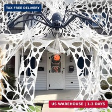 VICAMB 470sqft Giant Spider Web Halloween Decorations Outdoor