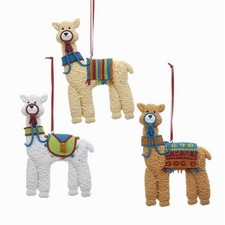Kurt S Adler Llama Cookie Ornaments Assorted Colors Set of 3