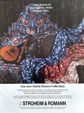 1988 STROHEIM & ROMANN The New Stately Homes Collection Vintage PRINT AD