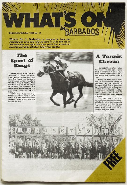 BARBADOS, West Indies -  "What's On" - 1986 Activities Guide