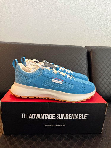 Under Armour UA Street Mirage Men’s Low Top Sneakers Blue White Tan 3028378-452